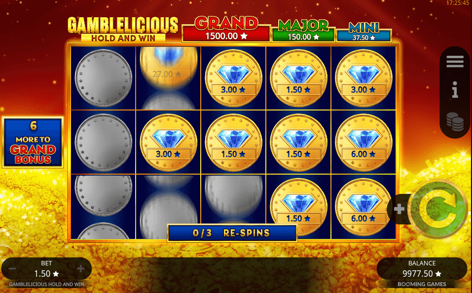 Gamblelicious hold and win slot