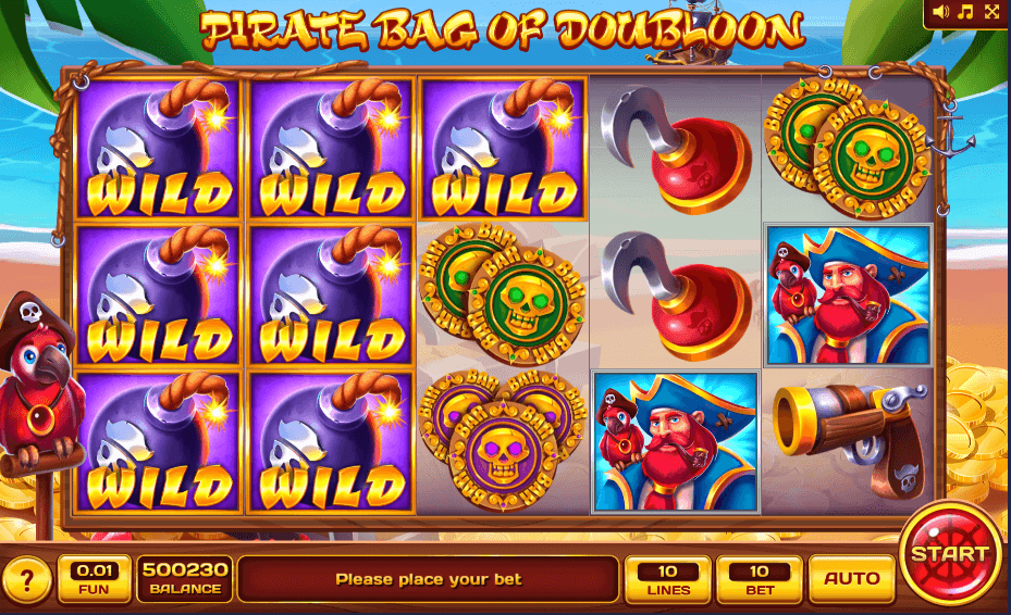 pirate bag of doubloon slots