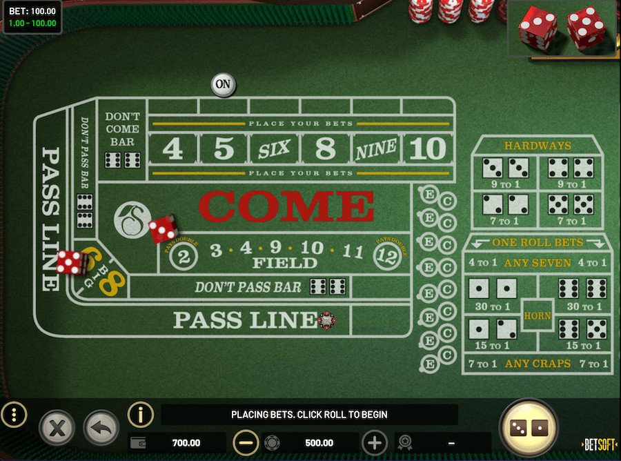 Play free craps online